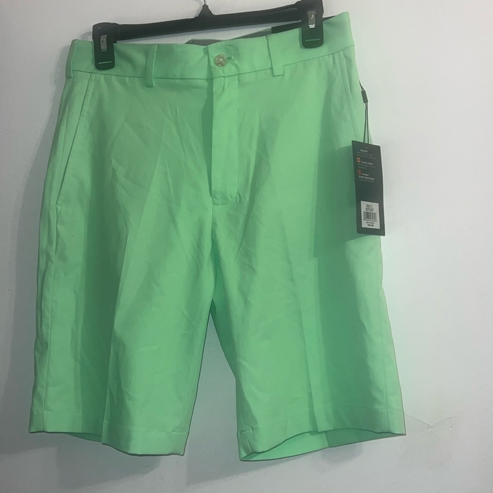 Walter Hagen Golf Shorts Mens 30 Light Green Seersucker Perfect 11 Collection